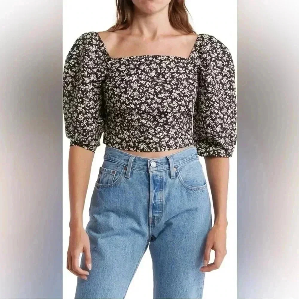 Levi's Women's 3/4 Sleeve The Statement Blouse Standard Fit Sz. Small NWT - Picture 4 of 8
